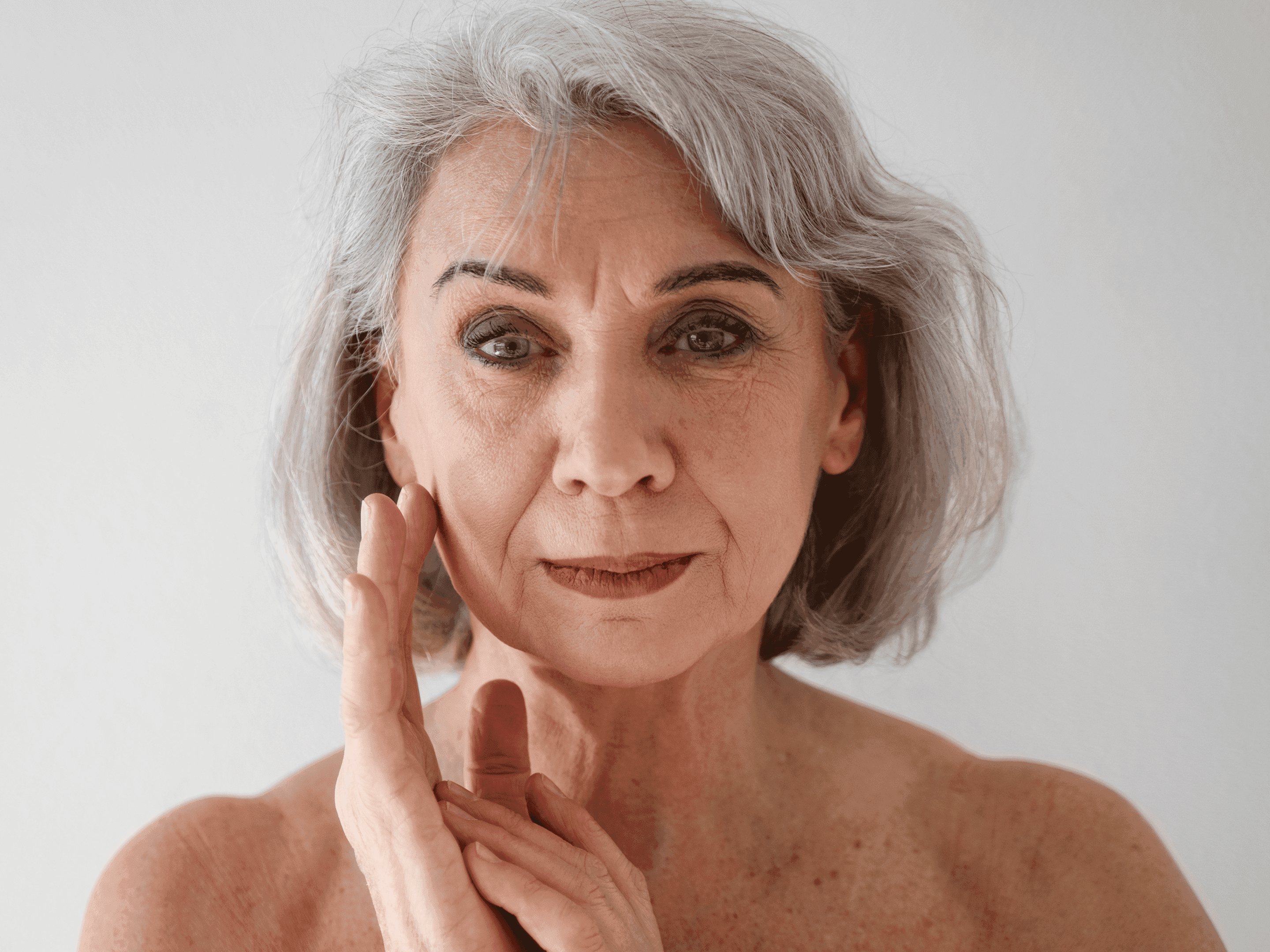 Lower face showing jowls and sagging skin, treated at The One Clinic Leicester