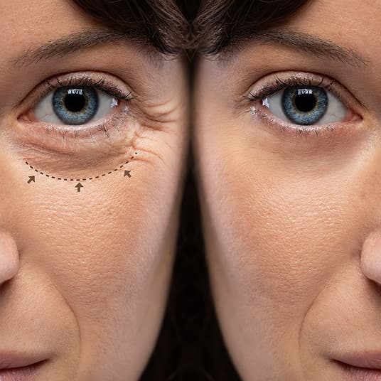 Non-surgical blepharoplasty consultation at The One Clinic